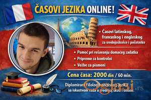 Časovi latinskog, francuskog i engleskog jezika za prvi i drugi razred gimnazije